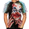 Magliette da uomo Summer Street Maglietta 3D Stampata Top Moda Manica corta Maschera malvagia Modello Joker grande 230627