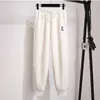 Women's Pants Winter Women Fleece Casual Warm Thick Trousers Solid C Print Loose Drawstring Sweatpants Plush Harem Girls Sportwear