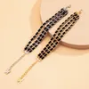Link bransoletki łańcuch mody 3 warstwy koreański skórzany sznurek skręcony metalowymi chińskimi kobietami zimowymi łańcuchami nadgarstków vintage
