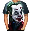 Magliette da uomo Summer Street Maglietta 3D Stampata Top Moda Manica corta Maschera malvagia Modello Joker grande 230627