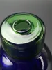 Стеклянный бонг из зеленой бутылки с синим корпусом - многоразовый водяной бонг для курения кальяна высотой 7,8 дюйма.