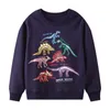 T Shirts 2023 Baby Boys Luminous Sweatshirt Cotton Autumn Casual Clothes With Dinosaur Fashion Tops for Kids 2 7 Year 230627