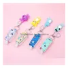 Sleutelhangers Lanyards Pu-leer Kinderen Cartoon Handdesinfecterend fleshouder Bedrukte hoes Sleutelhanger Ontsmettingsmiddel Tvormige tas Hanger Dhghx