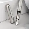 Pens Hongdian 100 Piston Fountain Pen Iridium Ef/f/m/long Knife Nib , Beautiful Metal Engraving Large Writing Gift Pen