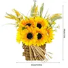 Decoratieve Bloemen Zonnebloem Kransen Voor Voordeur Herfst Krans Boerderij Herfst Home Decor Manden Thanksgiving Halloween Decoratie