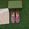 Women Espadrille Slajdes Płaskie kapcie modne kwiat nadruk espadrille z płótna-jacward Mules buty designerskie buty luks