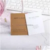 Tags Price Card New 100Pc / Lot Jewelry Bracelet Hanging Holder Display Hang Cards 7X9Cm Printing Paper Packing Diy Handmade Drop D Dhr8Q