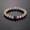 8mm pierre naturelle Malachite Matted Beads Bracelet Hommes Femmes Yoga Healing Balance Bracelet