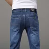 Herr jeans designer high end chiamania sommar nya jeans herrarna smala raka elastiska mode casual byxor 9tsp