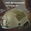 Taktiska hjälmar Ny snabbhjälm Airsoft MH Safety Riot Tactical Helmets ABS Sport utomhus Taktisk hjälm CS Wargame Battle Army Protective Gearhkd230628