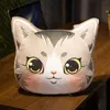 Almofadas de Pelúcia Almofadas 40cm Animais Kawaii Cabeça de Gato Recheada Pequena Almofada Decoração Presentes para Crianças 230628