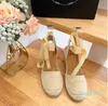 Sandals heeled Platform Pumps heels open-toe women's luxury designers leather outsole sea Sand Casual shoes factory footwea