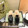 Pantoufle princetown pour hommes de créateurs pour femmes Toile rose noir cuir blanc daim mule chaussures de luxe grande taille 35-44 07