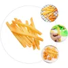 Décorations De Jardin 10pcs Faux Frites Français Modèle Réaliste Nourriture Jouet Jouer Pour Restaurant