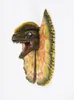 Objetos decorativos Estatuetas Dinossauros montados na parede Busto de parede realista Dilophosaurus Escultura de cabeça para pendurar na parede Arte de espuma de látex para bar Decoração de casa 230628