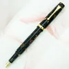 Pens Jinhao Resina acrílica Brown Fonte caneta linda caneta com caneta com conversor EF/F/Bent Nib Business Office School Writing Gift Pen
