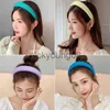 Bandanas New Padded Headbands Women Wide Bezel Hairbands Thick Velvet Hair Hoop Girls Sponge Non-slip Hairband Fashion Hair Accessories x0628