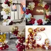 Diğer Olay Parti Malzemeleri Vintage Burgonya Gül Altın Balonlar Garland Kemer Kiti Kızlar için Kadınlar DIY Doğum Günü Partisi Düğün Buket Yıldönümü Aksesuarları 230627