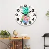 壁時計時計時計木製装飾ラウンド25cm/10 ''クォーツバッテリー操作時計の素朴なカントリースタイルの装飾