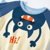 T shirts TUONXYE Autumn Boys Long Sleeve Sweatshirts Cartoon 3D Monster Pattern Soft Grade A Cotton Children's Pullover Clothes 2 9years 230627