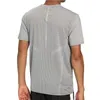 LL-R661 Hommes Yoga tenue gymnase t-shirt exercice vêtements de Fitness vêtements de sport entraînement basket-ball course glace soie chemises en plein air hauts à manches courtes élastique respirant 365