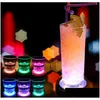 Autres Fournitures De Fête D'événement Dessous De Verre Lumineux Colorf Led Autocollants Pour Bouteilles De Boissons - Accessoires De Bar Amusants Et Cadeaux 6Cm Round Drop Delive Dhahe