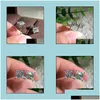 Pendientes de botón Joyas Moda Oro blanco de 18 quilates Corte princesa Moissanite Diamond Drop Delivery 2021 Ua Dh1J7
