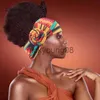 Bandanas Afrikanischer Druck Stirnband Mode Frauen Geknoteter Schal Haarbänder Haarschmuck für Damen Blumen Turban Verband Bandanas Haarband x0628