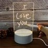 Transparent Message Night Light Glowing Memo Acrylic LED Ambient Lights Daily Moment Note Board Erasable Room Decor Gift HKD230628