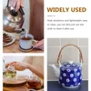 Dinnerware Sets 4 Pcs Bamboo Teakettle Handle Parts Stainless Steel Teapot Wooden Ceramic Pan Lid