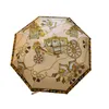 Vente en gros Chariot Marée Marque Parasol Trois Pliage Automatique Protection Solaire Protection Uv Parasol Parasol Parasol