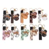 Keychains Lanyards Animal Designer Mouse Bow Key Chain Pu Leather Keyring Men Women Bag Pendant Accessories Party Favor Uni Keyhol Dhx8V