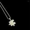 Hanger Kettingen WLP Mode Hip Hop Titanium Staal Puzzel Ketting Voor Vrouwen Mannen Koppels Punk Choker Kraag Minnaar Sieraden Geschenk 2023