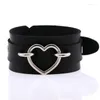 Charm Bracelets Punk Double Layer PU Leather Bracelet Simple Street Dance Beat Heart Personalized Women Jewelry Gift