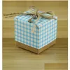Embrulho para presente Wrapnjoy Treat Boxes - Embalagem de papelão elegante para sabonete Joias Chá de bebê ecológica com corda de juta Drop D Dhiux
