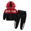 2023 Clothing Spring Autumn New Product Sports Colored Zipper Medium and Large Children's Two Piece Set childrens clothes boys sets