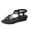 Sandalen 2023 Mode Sommer Damen Schwarz Anti-Rutsch Basic Outdoor Low-Heel Open-Toe Schuhe Große Party 35-43