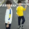 Tshirts Spring Kids Boys Bluza bawełna nastolatka 3 kolor sport