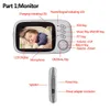 VB603 Wireless Video Baby Monitor Electronic Babysitter med 3,2 tum LCD 2 Way Audio Talk Night Vision Security Bebe Camera