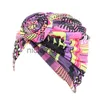 Bandanas African Print Turban Hat for Women Scrunchies Knut Headwrap Stretch Bandanas Party Headwear Ladies Headscarf Hair Accessories X0628