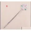 Party Decoration Childrens Love Fairy Rod Crown Stick Electropating Magic Angel Plastic Performance Show Prop Toy Wand Gifts Drop D Dhzix