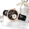 Relógios de pulso Reef Tiger/RT Luxury Lady Watch à prova d'água Fashion Quartz Leather Strap Elegant Relogio Feminino RGA1585