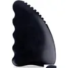 Massagesteine Felsen Gua Sha Gesichtskörper Mas Tools Einzigartiger 9-Kanten-Bian-Stein mit Graten Sanftes Guasha-Scra-Werkzeug Schwarz Xb Drop Deli Dhhz5