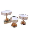 Guld antik metall rund kaka stativ set bröllop födelsedag fest dessert cupcake pedestal display tallrik hem dekor annan baksida4289434