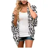 Dameszwemkleding Zomer dames bloemenprint bladerdeeg mouw chiffon vest losse cover-up casual blouse tops hooded open voorkant bikini