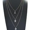 Kettingen Beyou Griekse Sorority AKA Letters Multilayer Chain Custom Ketting