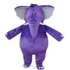 Costumes de mascotte d'éléphant violet taille adulte costume de fantaisie personnalisé costumes de bande dessinée de fête d'anniversaire