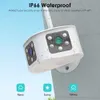 4K 8MP 듀얼 렌즈 Wifi IP 카메라 야외 180 울트라 와이드 뷰 각도 파노라마 인간 감지 CCTV 카메라 비디오 감시 L230619