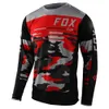 Męskie koszulki 2023 Koszulki zjazdowe Fox Cup Mountain Bike MTB koszulki offroad DH Camouflage Motorcycle Jersey Motocross Sportowe odzież Bike Q88