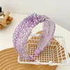 Fashion Hairband For Women Shining Sequin Mesh Headband For Girls Center Knot Turban Headwear Hair Accessories